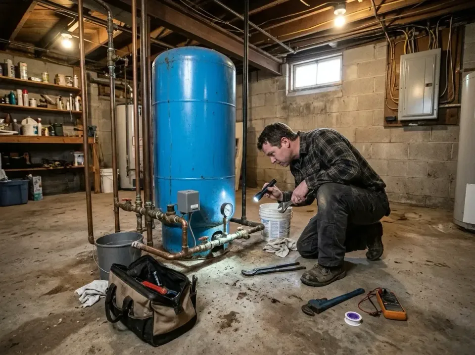 Water Pressure Tank — Basement